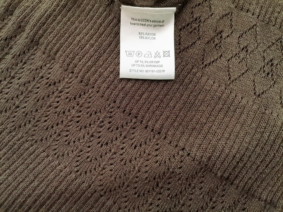 CCDK Stl L Färg Khaki Båtringning Stickad Klänning Kortärmad Lång Material Rayon