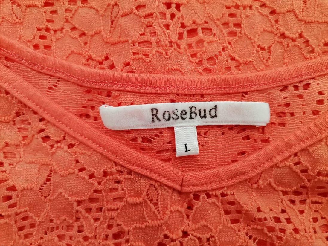 Rosebud Stl L Färg Orange V-ringning Blus Kortärmad