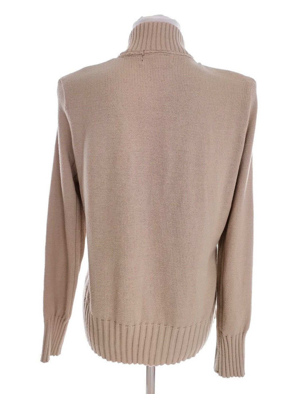 Andrea Stl M Färg Beige Sweatshirt med Dragkedja Långärmad Material Akryl