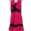 Teatro Stl 10 (38) Färg Fuchsia Halter A-linje Klänning Ärmlös Midi