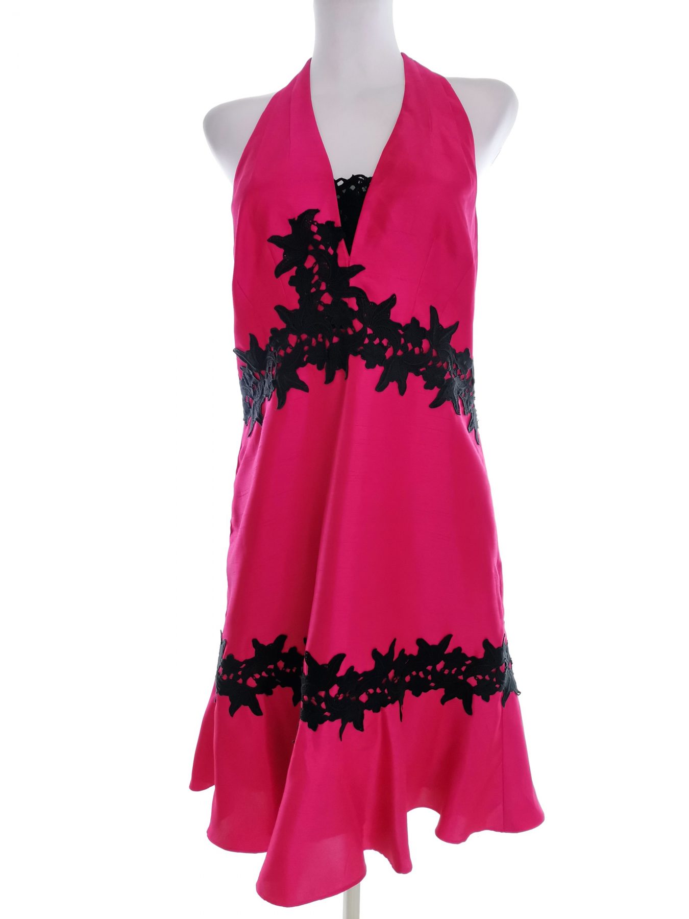 Teatro Stl 10 (38) Färg Fuchsia Halter A-linje Klänning Ärmlös Midi