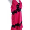 Teatro Stl 10 (38) Färg Fuchsia Halter A-linje Klänning Ärmlös Midi