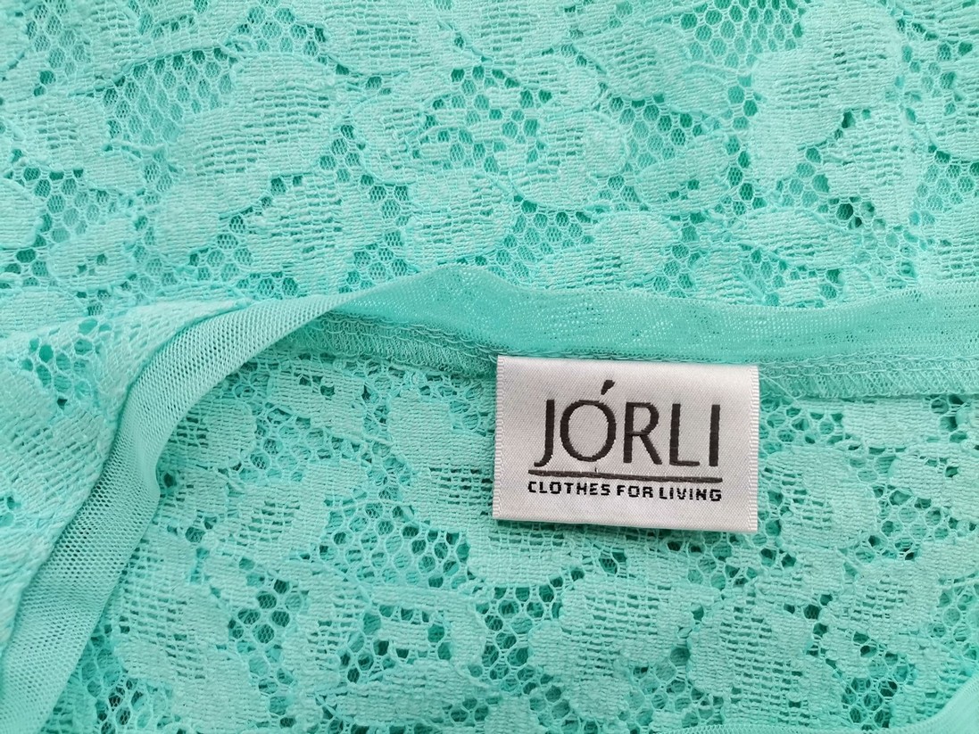 JORLI Stl 44 Färg Blå V-ringning Omlott Blus Kortärmad Material Bomull