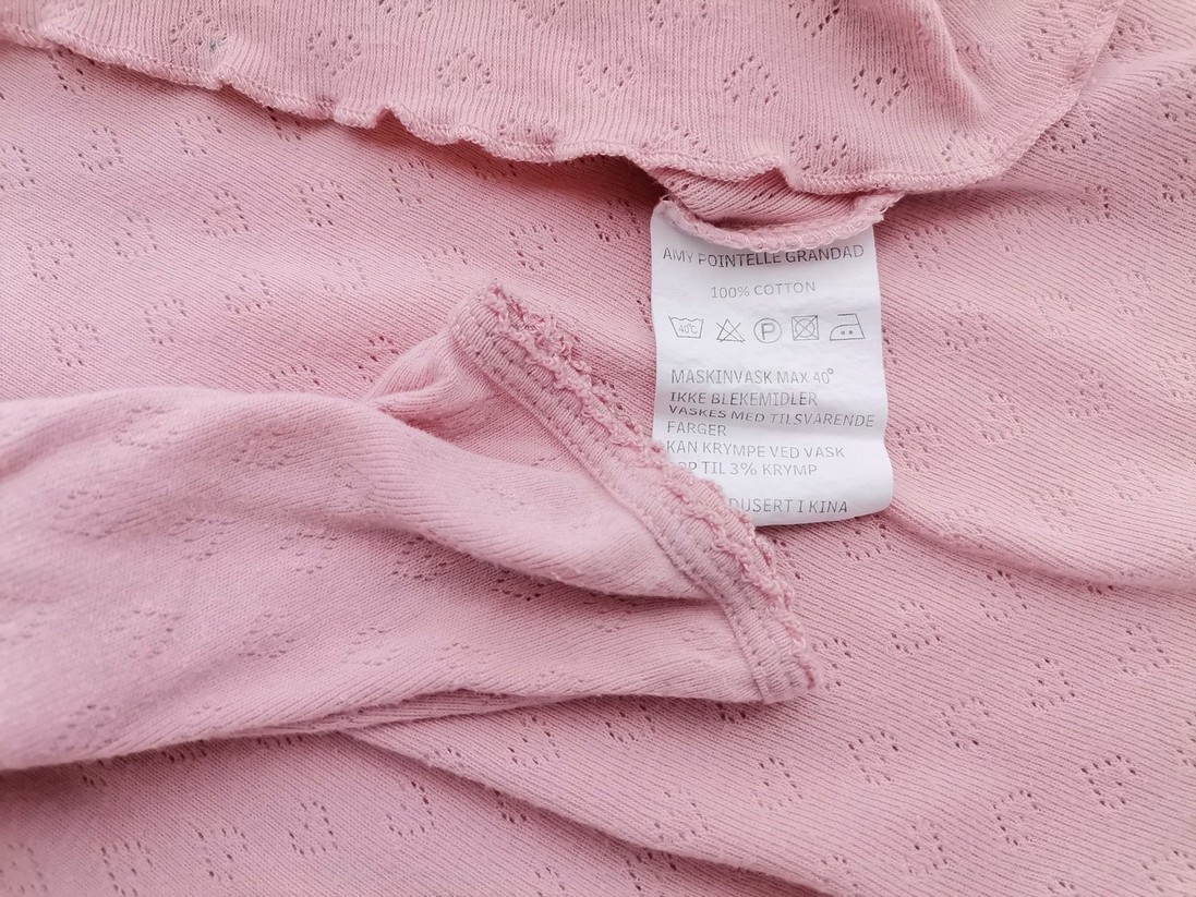 VA VITE Stl M Färg Pudrig Rosa Henley Popover Blus Knappar Långärmad Material Bomull 100%