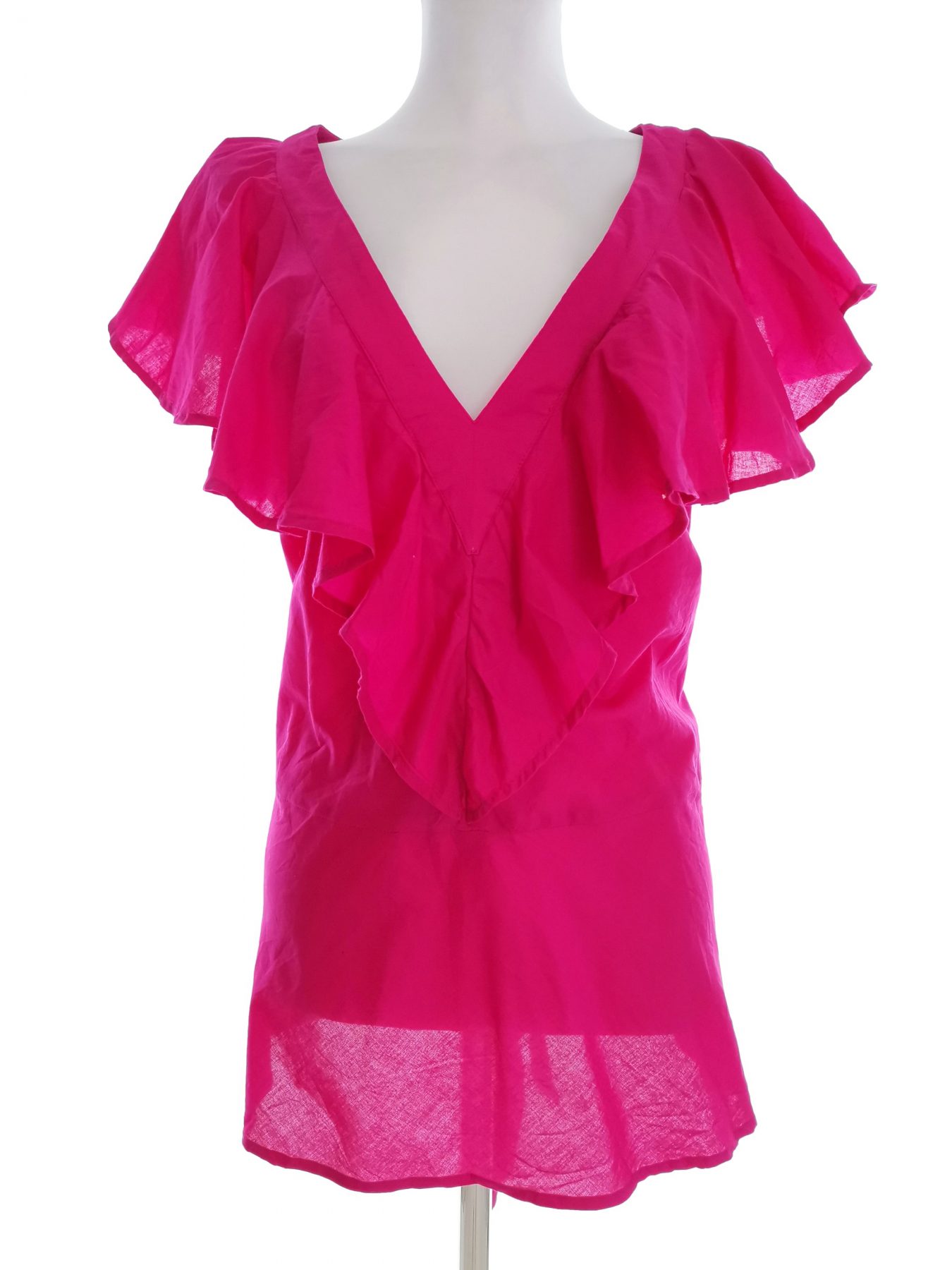 ASOS Stl 24 (52) Färg Fuchsia V-ringning Blus Kortärmad Material Bomull 100%