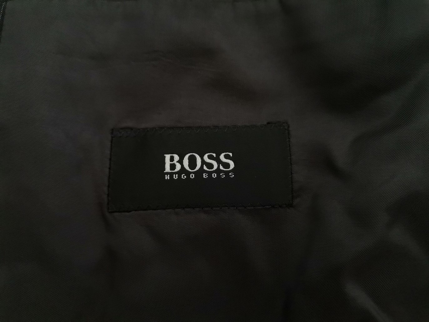 Hugo Boss Stl 48 (L) Färg Svart Ränder Herr Kavaj Långärmad Material Jungfrulig ull