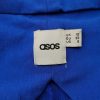 ASOS Stl 10 (38) 36 Färg Blå V-ringning Penn Klänning Kortärmad Midi Material Viskos