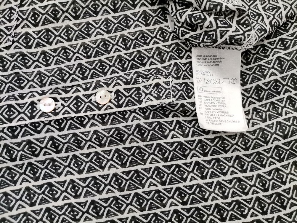 H&m Stl 40 Färg Grå V-ringning Popover Blus Knappar Ärmlös