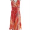 Coast Stl 10 (38) Färg Orange Halter Maxi Klänning Ärmlös Lång Material Siden 100%