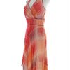 Coast Stl 10 (38) Färg Orange Halter Maxi Klänning Ärmlös Lång Material Siden 100%