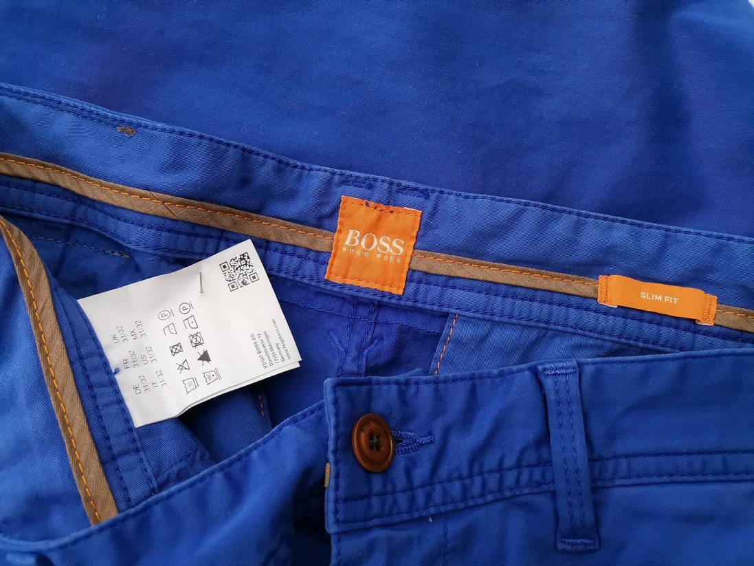 Hugo Boss Stl 31/32 (M) Färg Blå Material Bomull