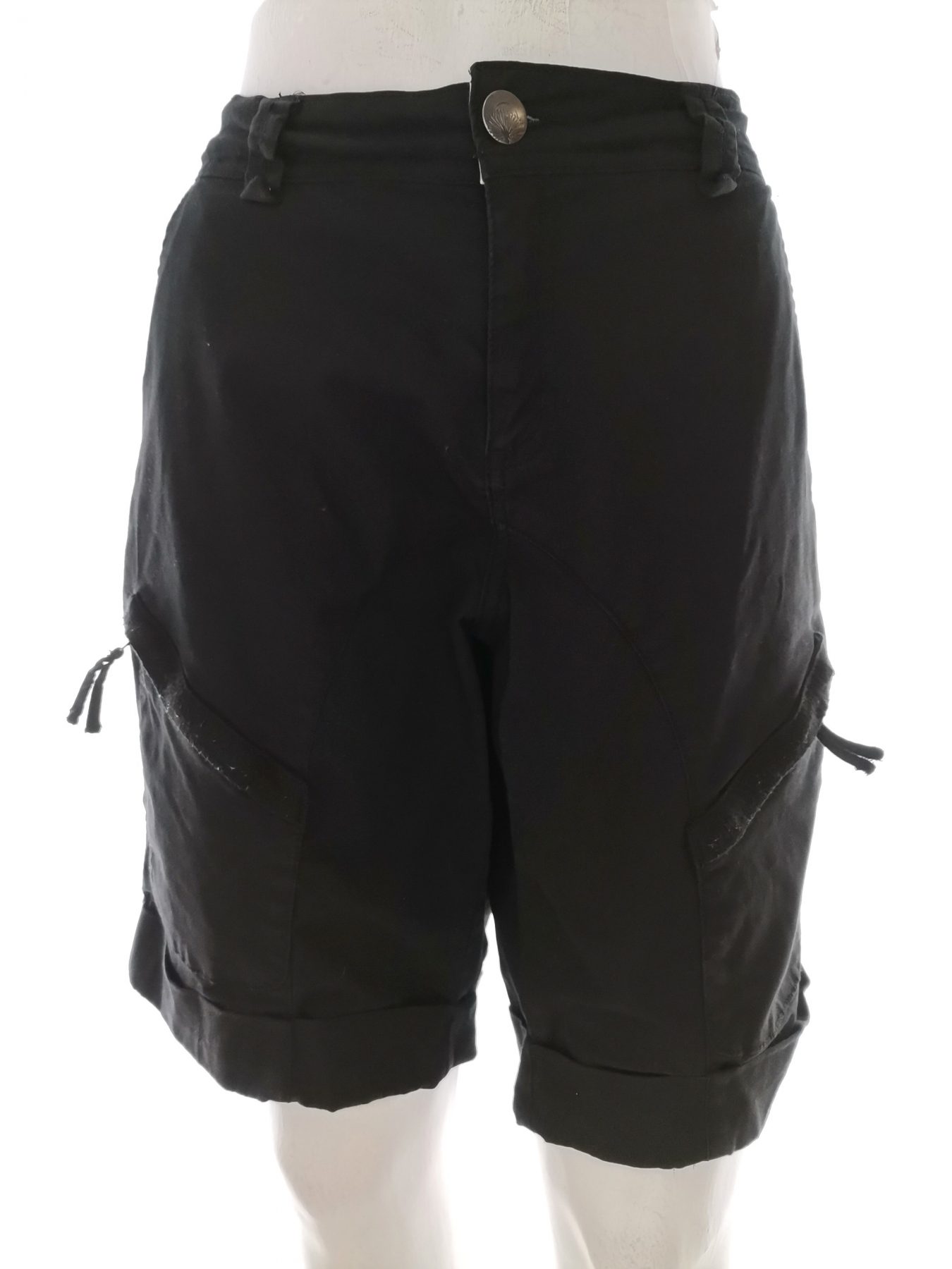 Zizzi Stl 44 Färg Svart Shorts Material Bomull