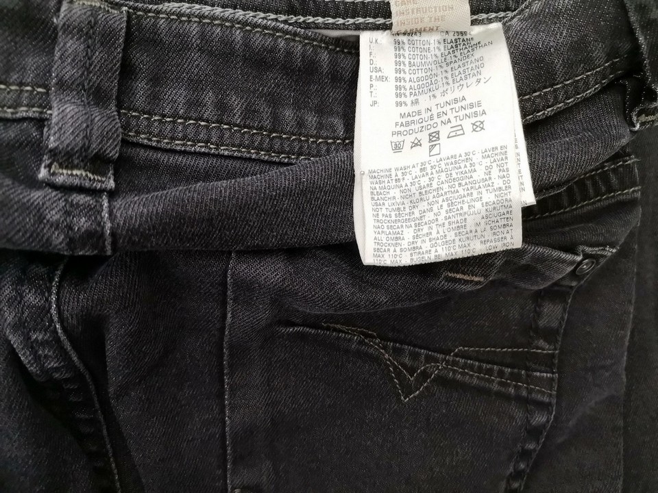 Diesel Stl W30 L34 Färg Grå Jeans Material Bomull