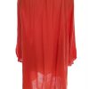 XLNT Stl 2XL Färg Orange U-ringning Tunika blus ärm 3/4 Material Viskos