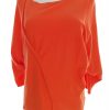 BITTE KAI RAND Stl M Färg Orange Rund urringning Blus ärm 3/4 Material Viskos