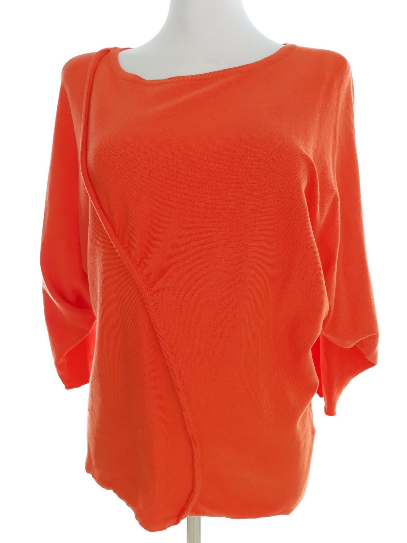 BITTE KAI RAND Stl M Färg Orange Rund urringning Blus ärm 3/4 Material Viskos