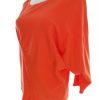 BITTE KAI RAND Stl M Färg Orange Rund urringning Blus ärm 3/4 Material Viskos