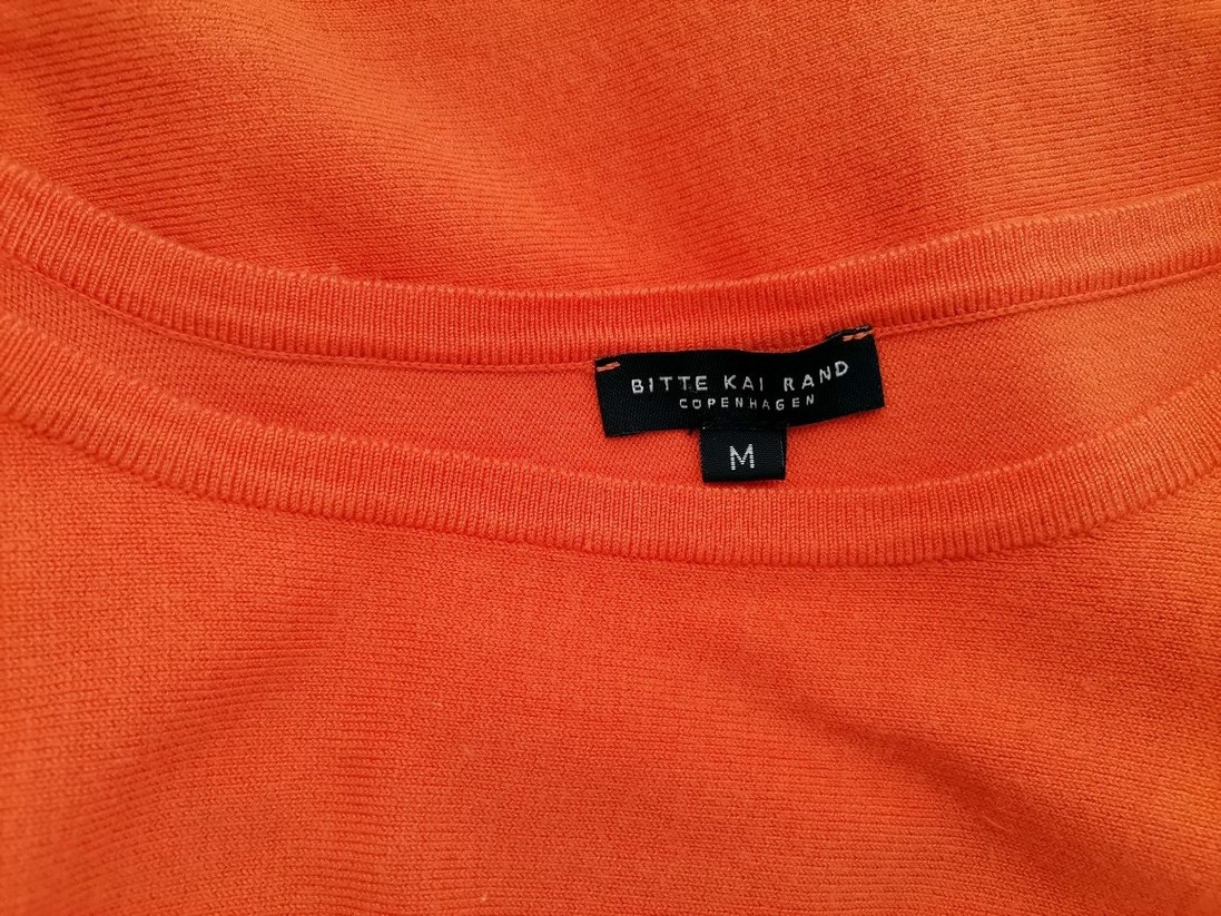 BITTE KAI RAND Stl M Färg Orange Rund urringning Blus ärm 3/4 Material Viskos