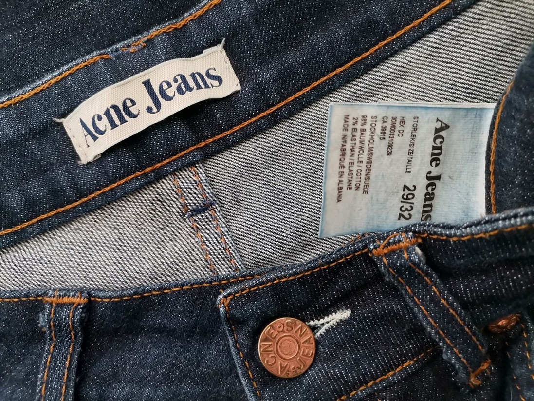 ACNE JEANS Stl W29 L32 Färg Marinblå Jeans Material Bomull