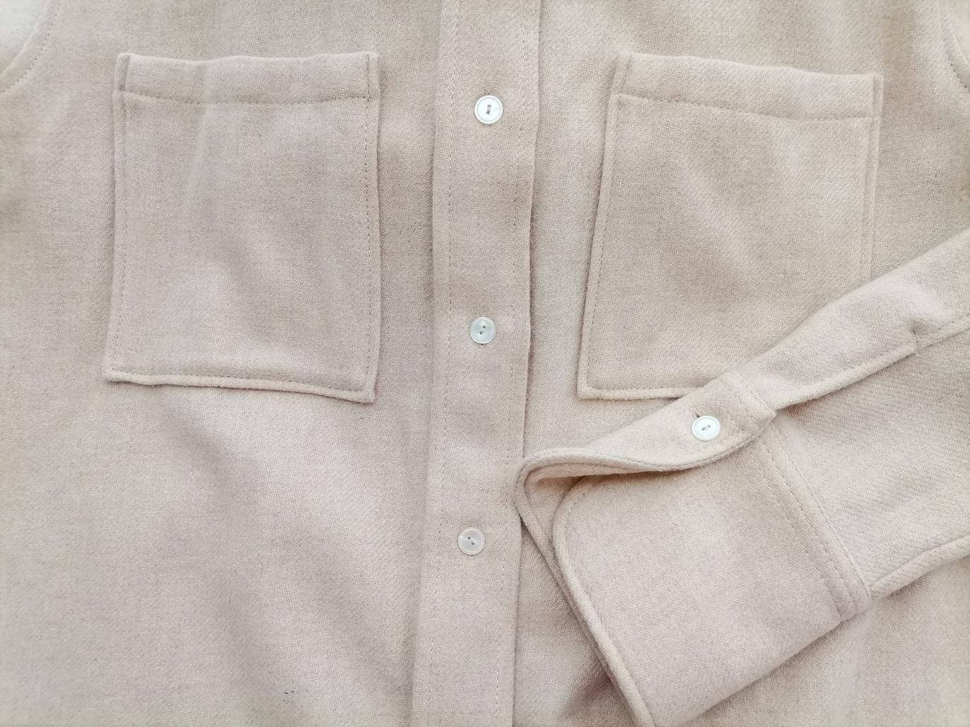 Massimo dutti Stl M Färg Elfenben Krage Knäppt Skjort Blus Långärmad