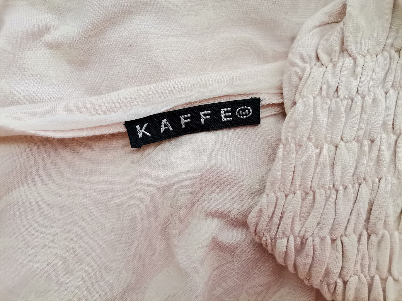 Kaffe Stl M Färg Pudrig Rosa U-ringning Blus Långärmad Material Viskos