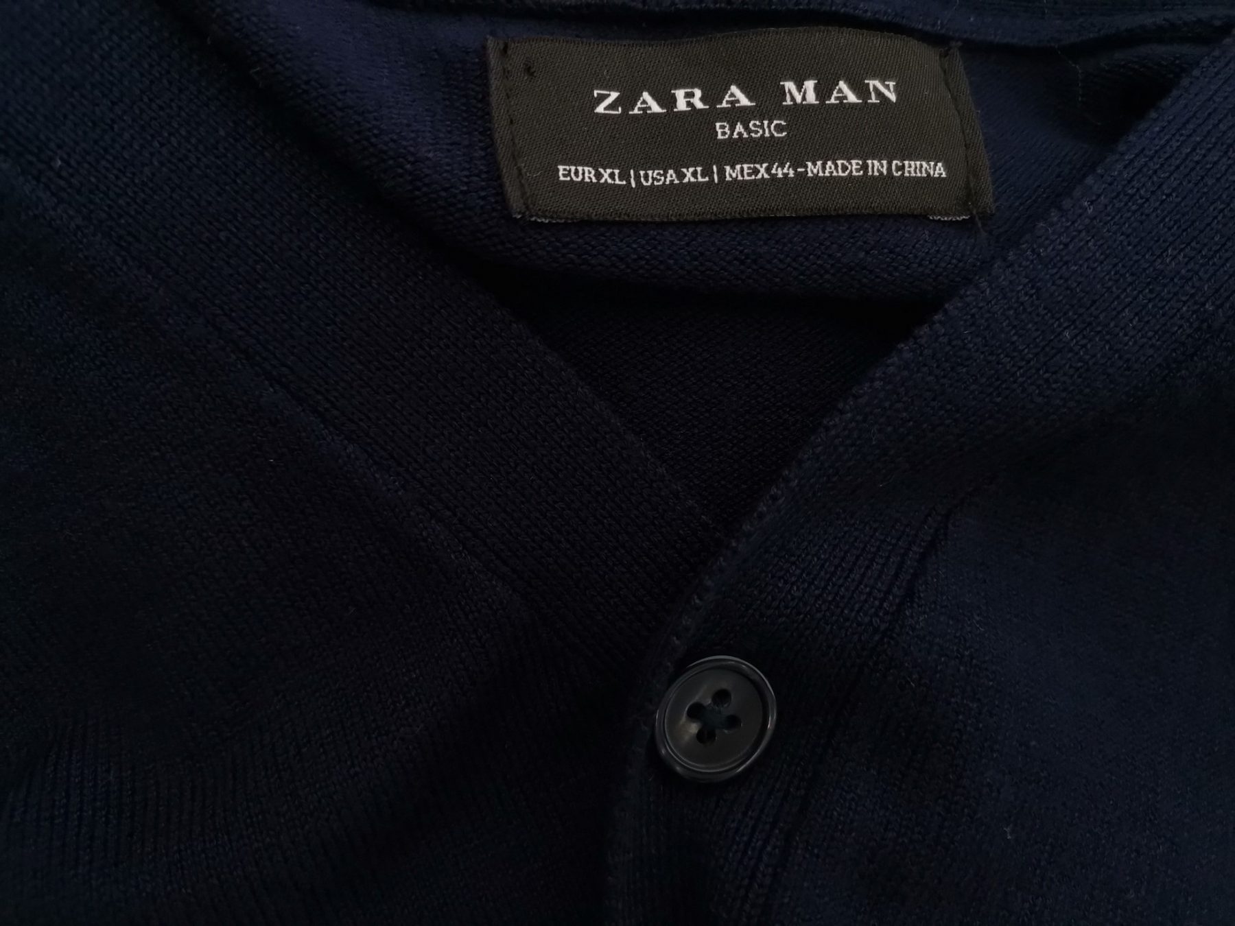 Zara Stl XL Färg Marinblå Herr Kardigan Långärmad Material Viskos