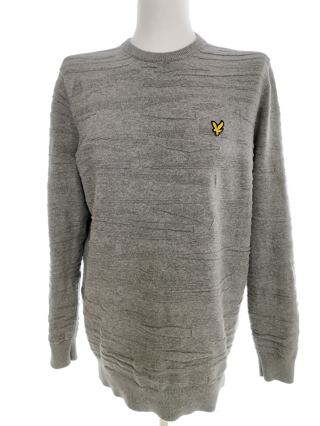 Lyle & Scott Stl L Färg Grå Herr Tröja Långärmad Material Bomull 100%