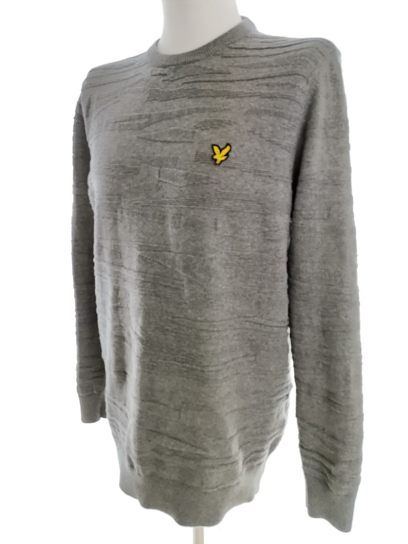 Lyle & Scott Stl L Färg Grå Herr Tröja Långärmad Material Bomull 100%