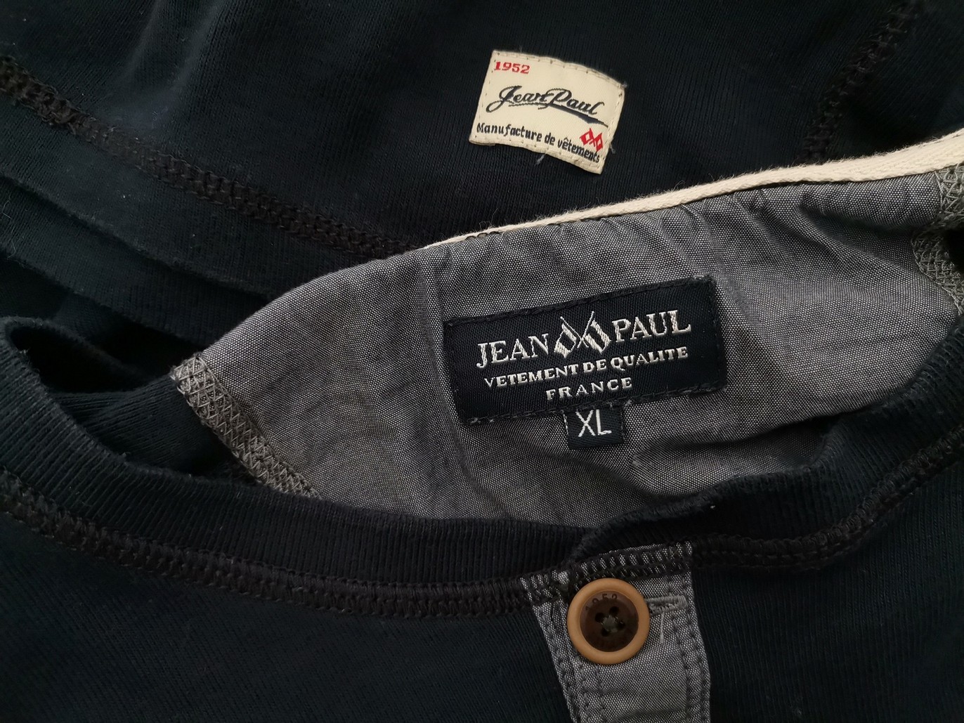 Jean paul Stl XL Färg Marinblå Herr Tröja Långärmad Material Bomull 100%