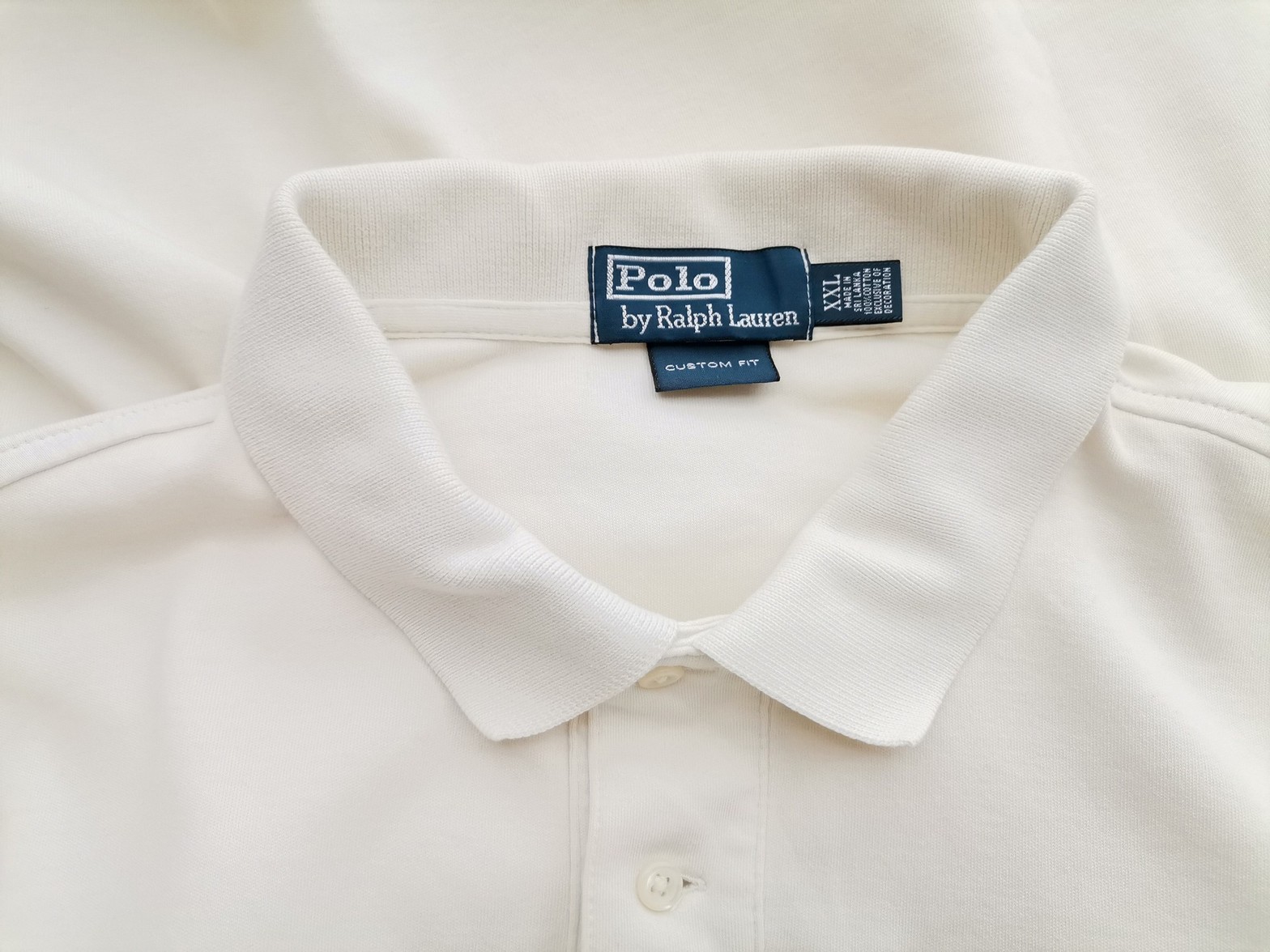 Polo Ralph Lauren Stl XXL Färg Elfenben Krage Herr Polo Kortärmad