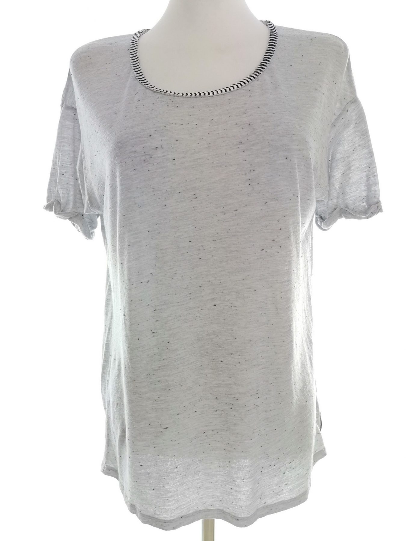 Maison scotch Stl 2 (38) Färg Grå Rund urringning T-shirt Kortärmad Material Lyocell