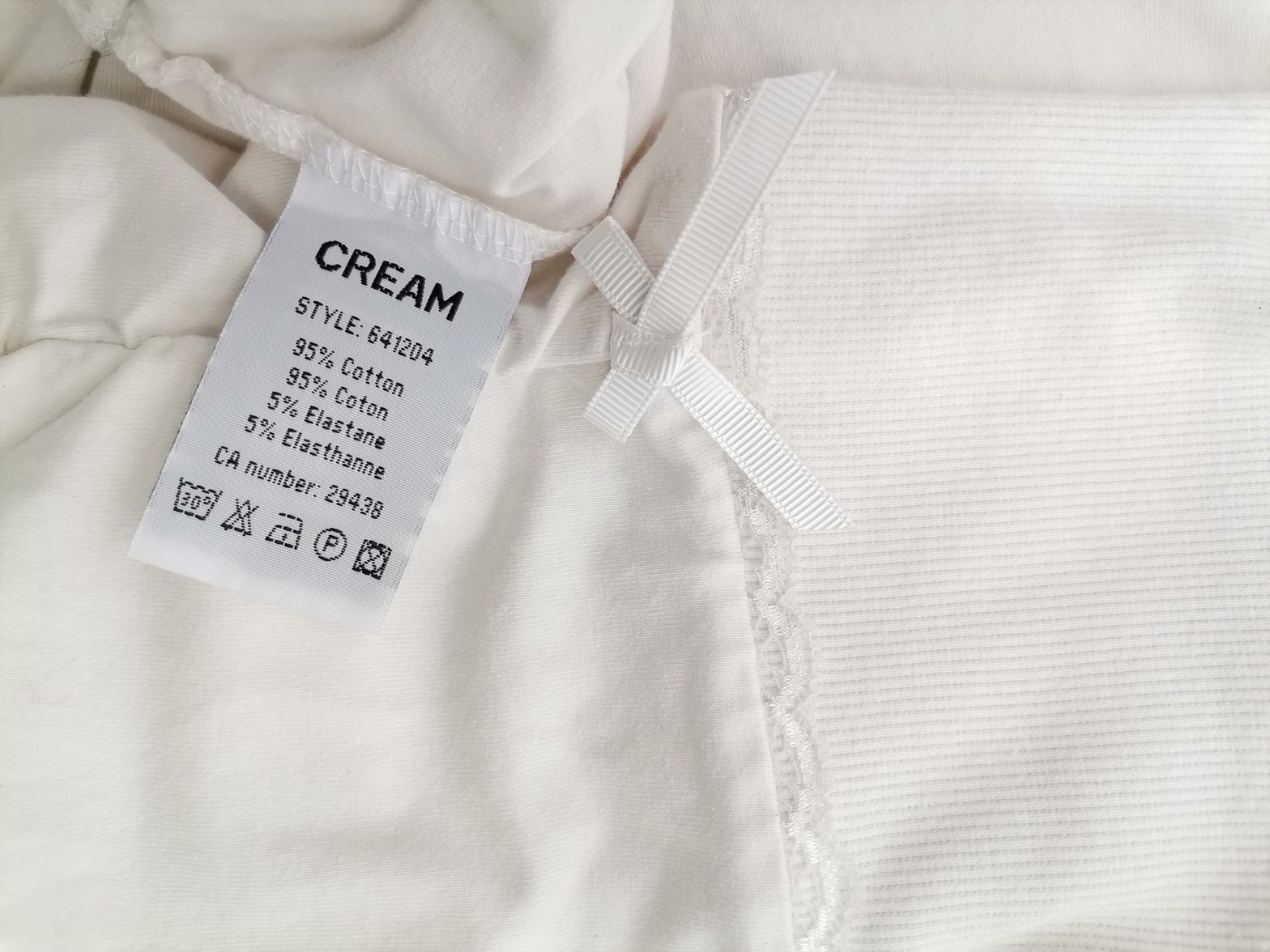 Cream Stl L Färg Elfenben Leggings Material Bomull