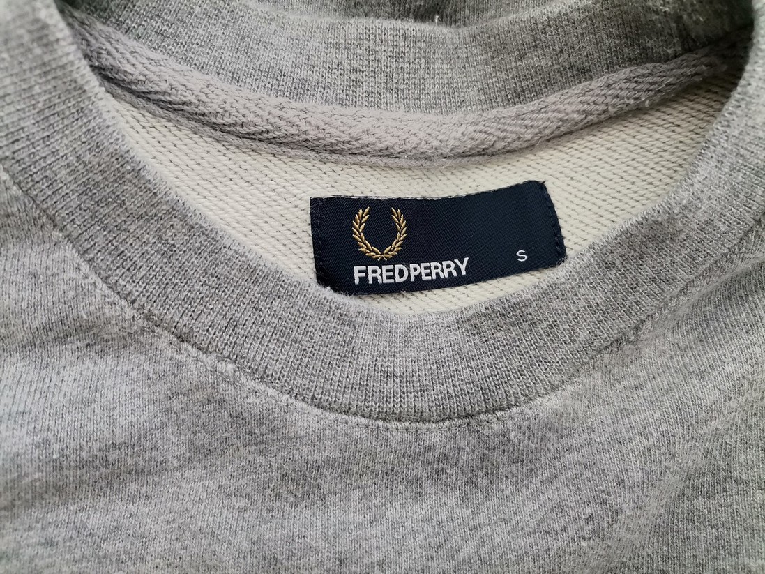 Fred Perry Stl S Färg Grå Herr Tröja Långärmad Material Bomull 100%