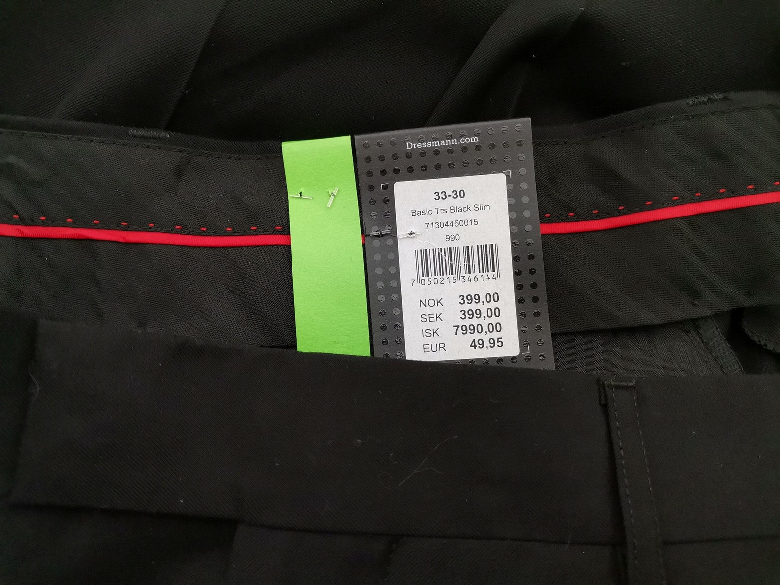 Dressmann Stl W33 L30 Färg Svart