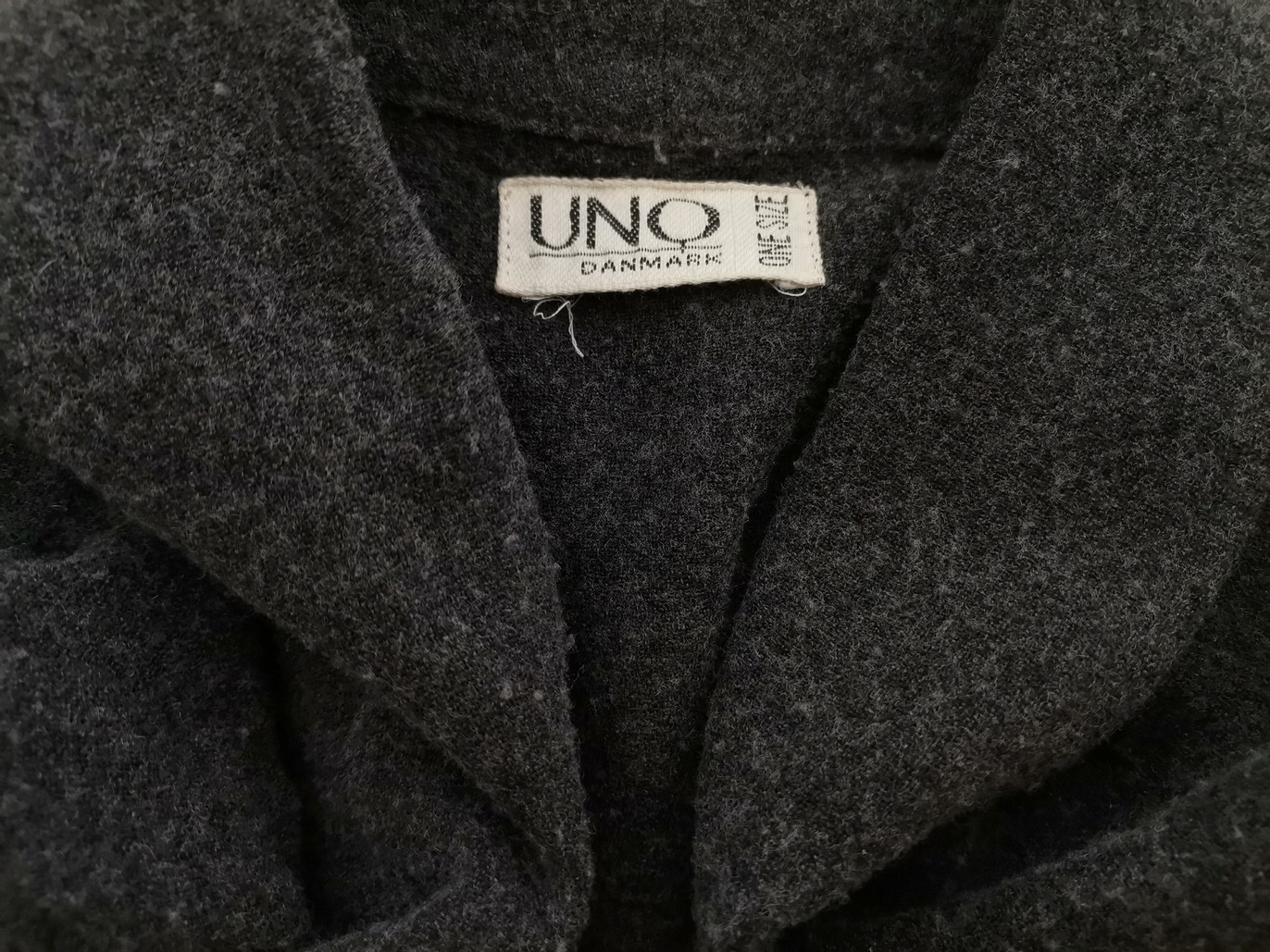 Uno Stl ONE SIZE (44/46) Färg Grå Krage Lång bältekofta kappa Långärmad Material Ull Finstickat