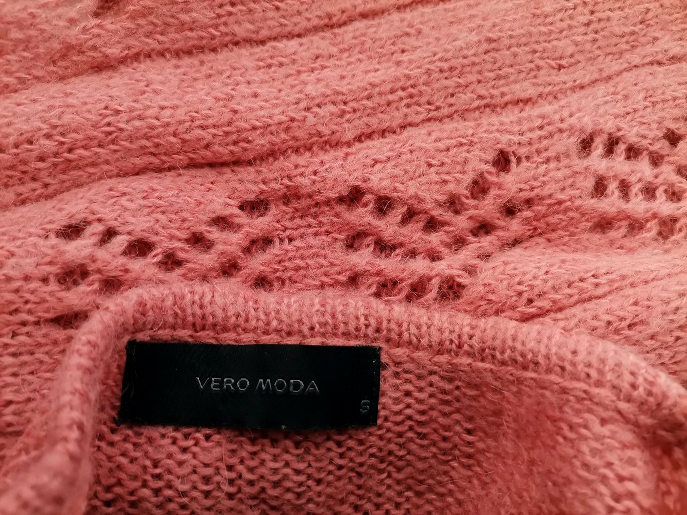 Vero moda Stl S Färg Rosa V-ringning Koftcape Långärmad Öppet stickat