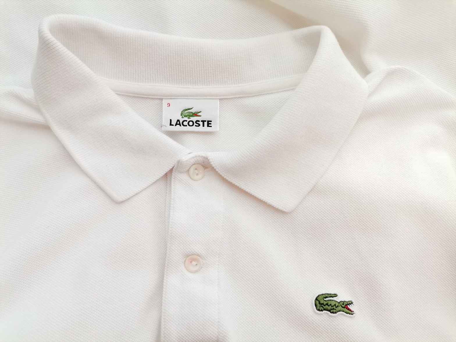 Lacoste Stl 5 (XXL) Färg Vit Krage Herr Polo Kortärmad Material Bomull 100%