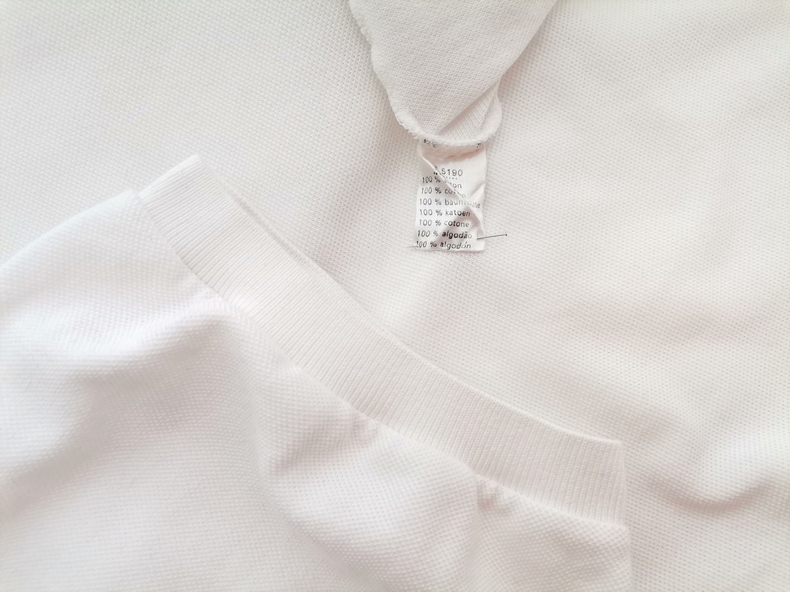 Lacoste Stl 5 (XXL) Färg Vit Krage Herr Polo Kortärmad Material Bomull 100%