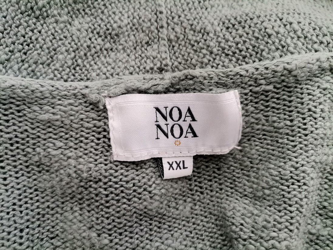 Noa noa Stl XXL Färg Grön Draperad Omlottkofta Långärmad Finstickat