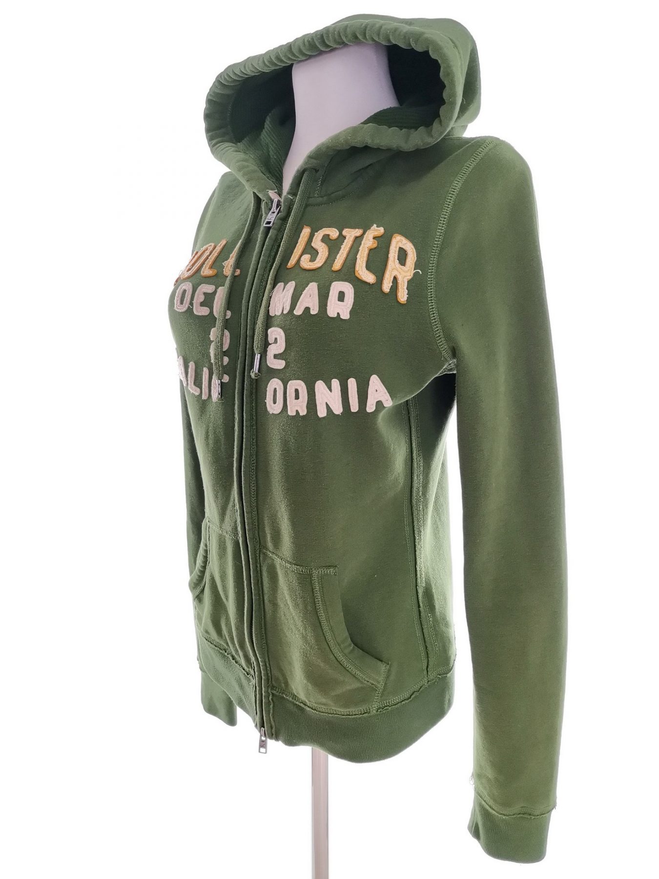 Hollister Stl L Färg Grön Sweatshirt med Dragkedja Långärmad Material Bomull