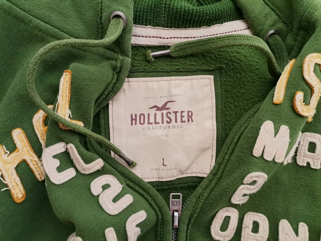 Hollister Stl L Färg Grön Sweatshirt med Dragkedja Långärmad Material Bomull