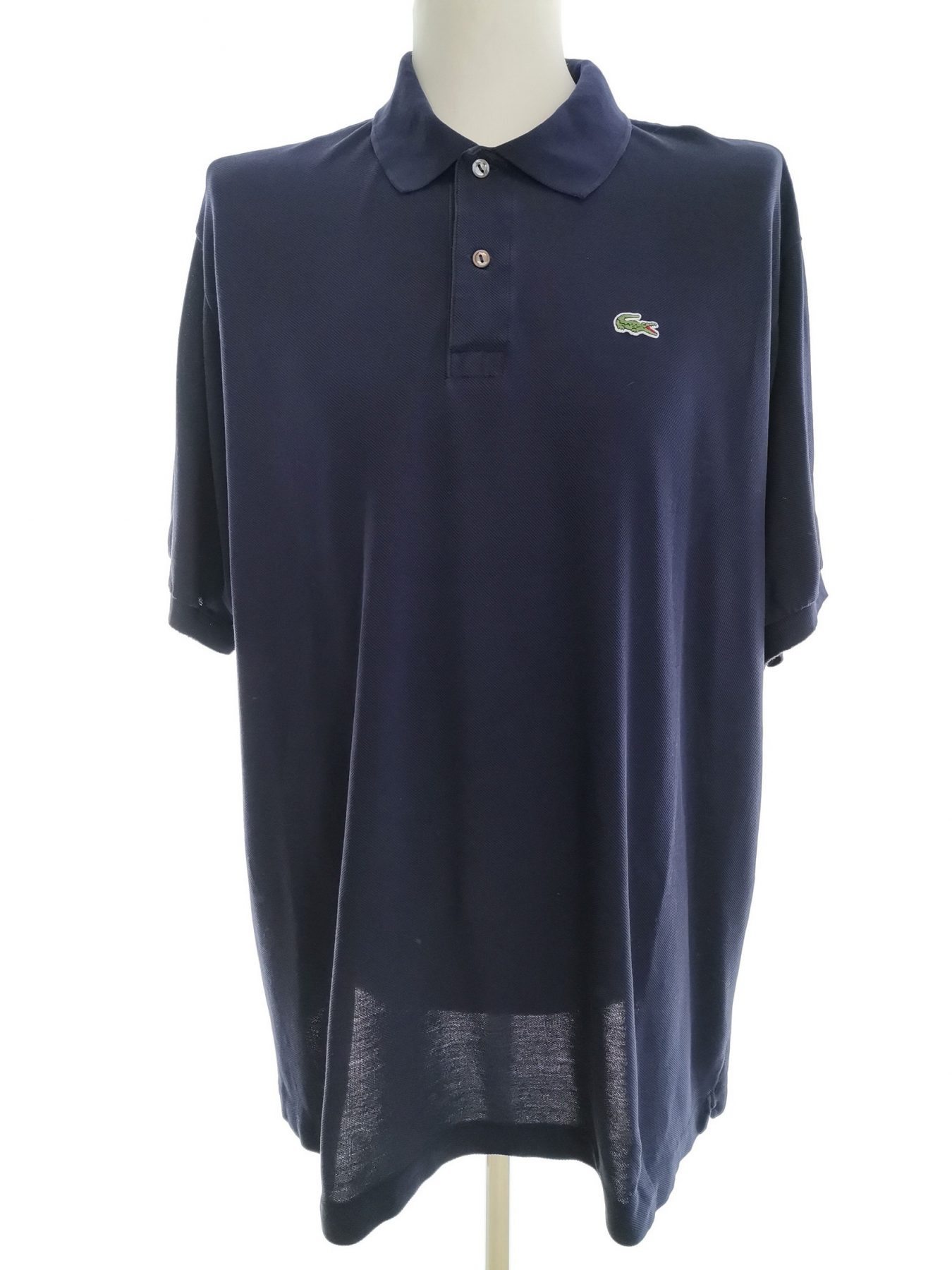 Lacoste Stl 9 (XXXL) Färg Marinblå Krage Herr Polo Kortärmad Material Bomull 100%