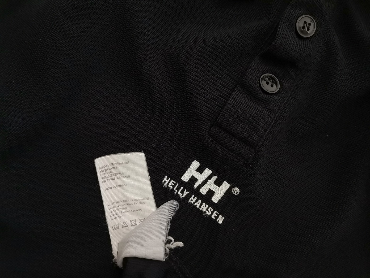 HELLY HANSEN Stl M Färg Svart Krage Herr Polo Kortärmad