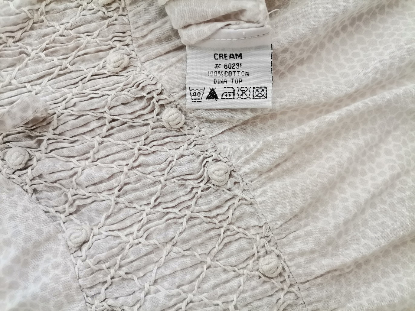 Cream Stl 36 Färg Grå Hjärtformad Blus Ärmlös Material Bomull 100%