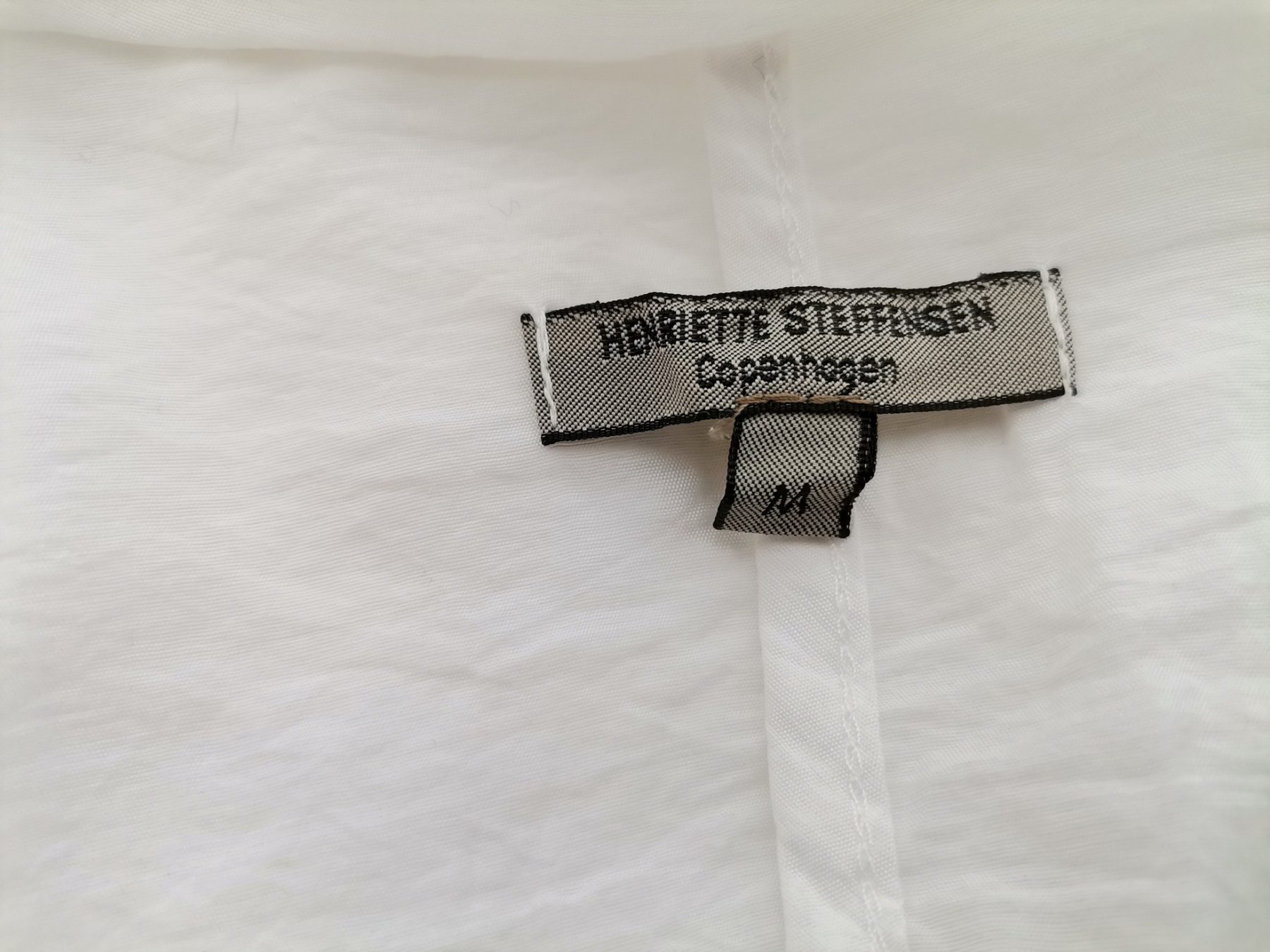 HENRIETTE STEFFENSEN Copenhagen Stl M Färg Vit V-ringning Omlott Klänning Kortärmad Midi Material Rayon