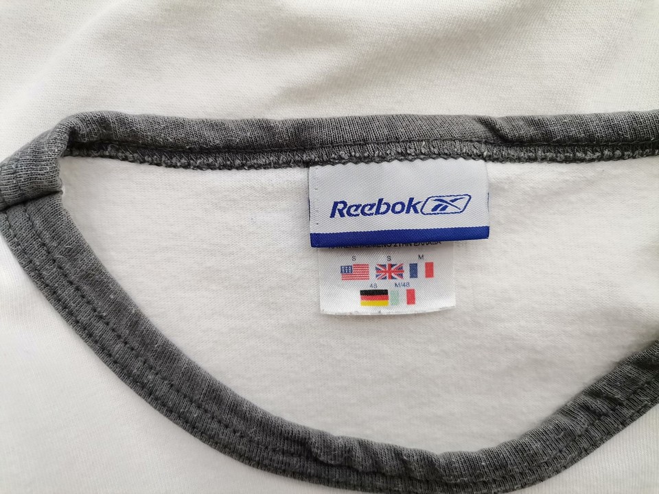 Reebok Stl S Färg Elfenben Rund urringning Blus Långärmad Material Bomull 100%