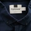 Topman Stl XL Färg Marinblå Krage Herr skjorta, casual Kortärmad Material Bomull