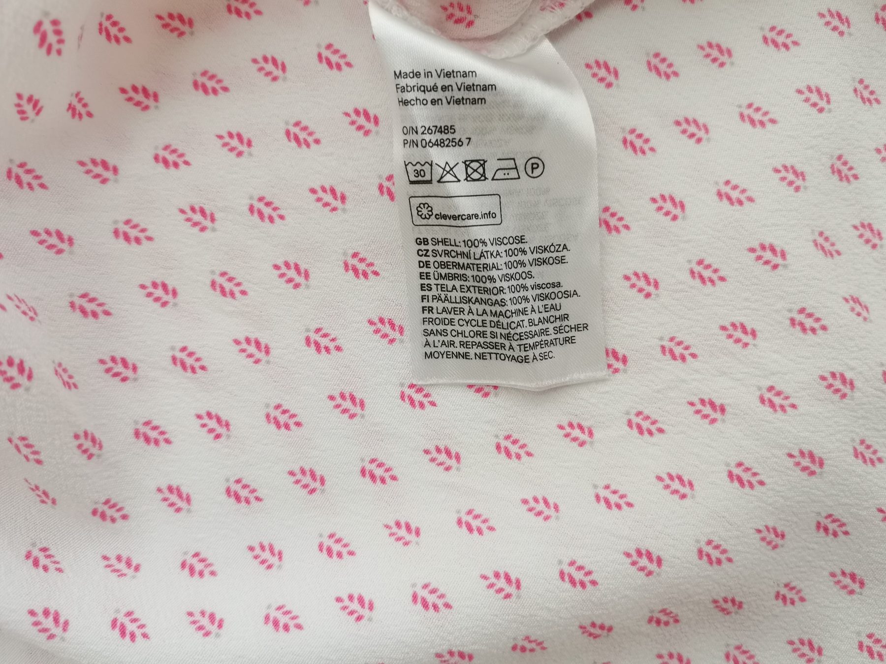 H&m Stl 34 Färg Vit Rund urringning Blus Kortärmad Material Viskos 100%