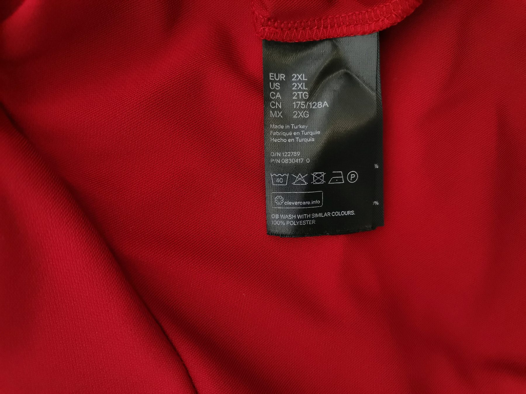 H&m Stl 2XL Färg Röd V-ringning Tunika blus Långärmad