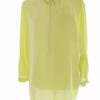 Dorothy perkins Stl 10 (42) Färg Limegrön Krage Popover Blus Knappar ärm 3/4